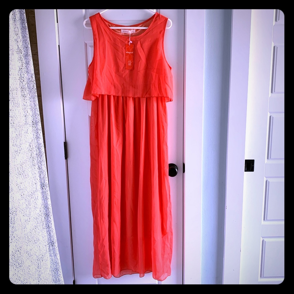 Coral Maxi Dress *NWT*